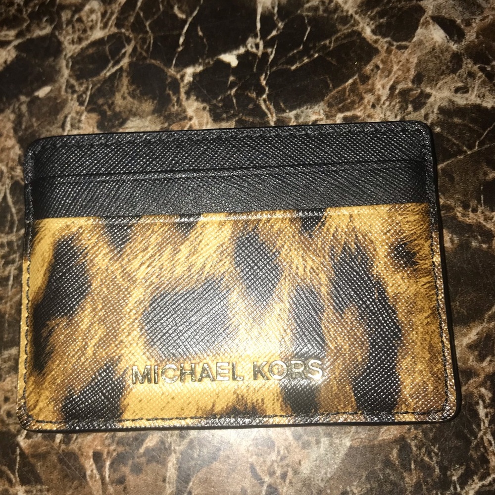 Michael Kors cheetah card wallet